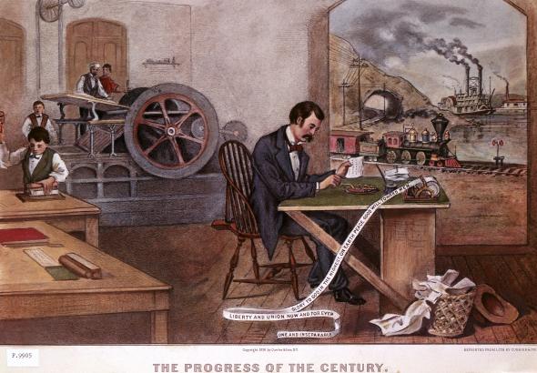 progress of a century   Currier & Ives  -  4      